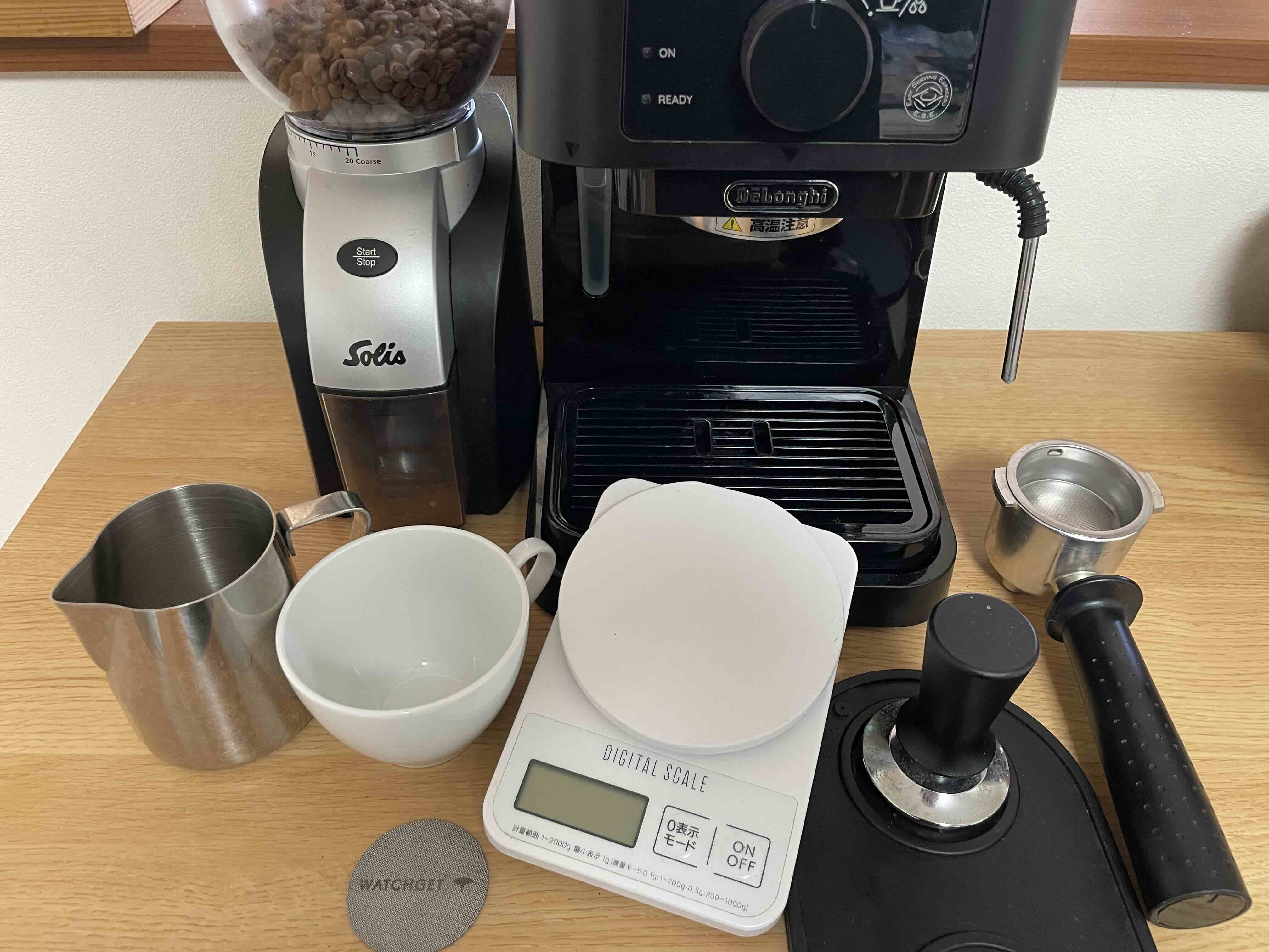 コーヒーの練習を始めた当時